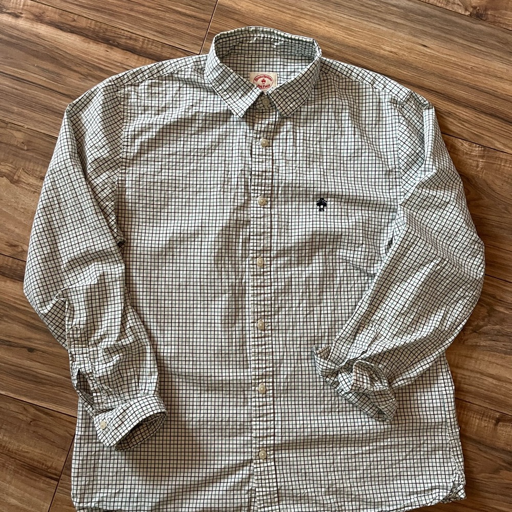 Brooks Brothers Green Plaid Button Down Shirt